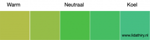 Het Verschil Tussen Warm En Koel Groen Lida Thiry