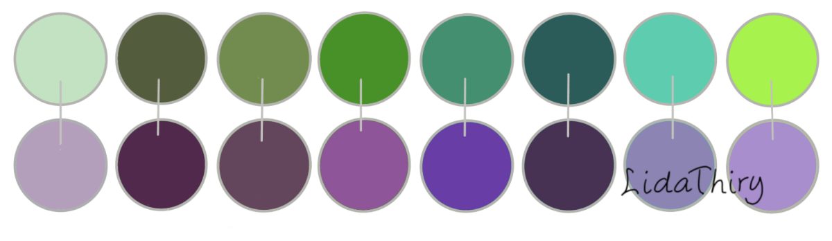 Groen met violet combineren doe je zo voor jouw kleurtype.
