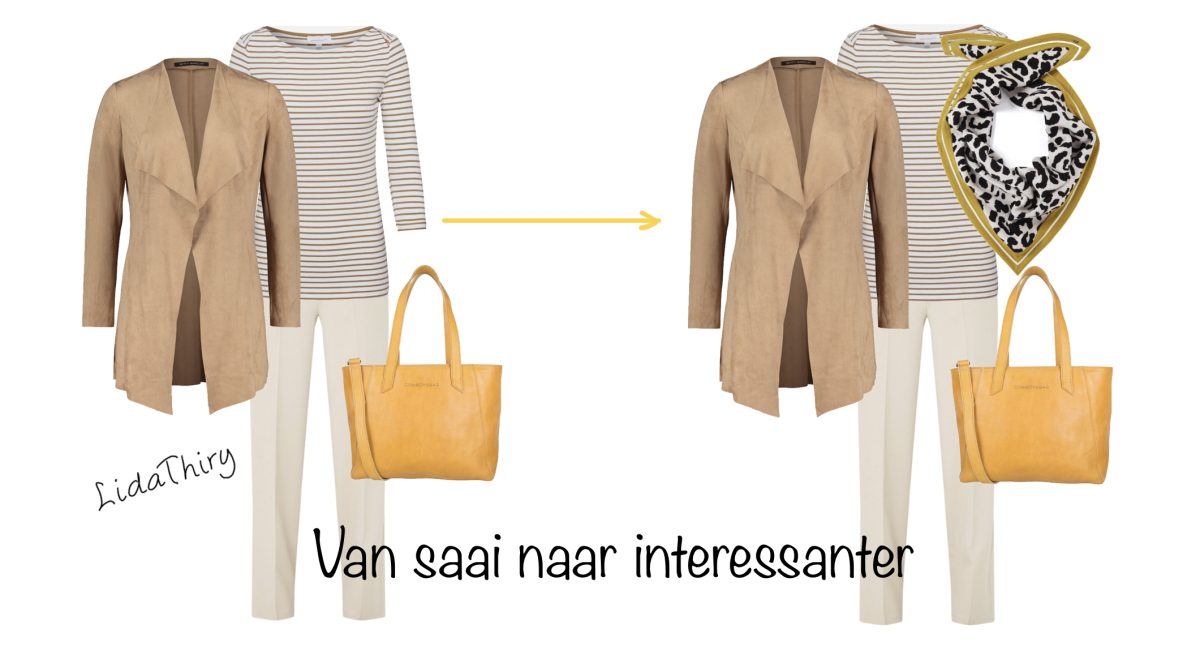 Een dessin in een neutrale kleur maakt je outfit interessanter