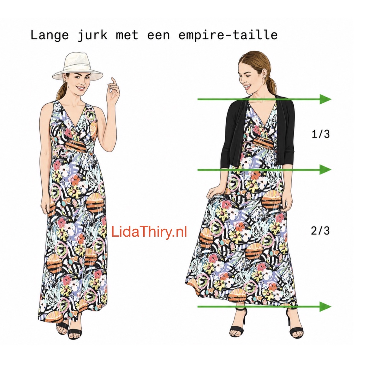 Een lange jurk kan iedere vrouw dragen