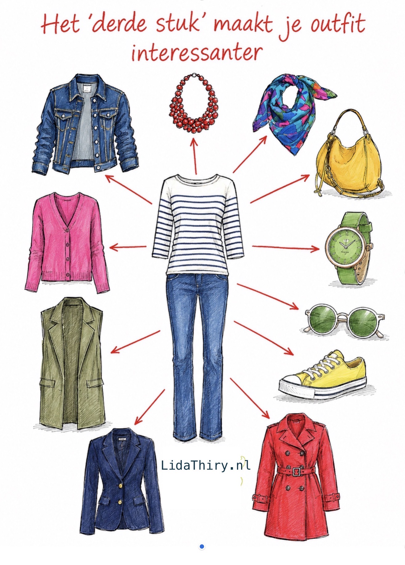 Het derde stuk maakt je outfit stijlvoller en interessanter