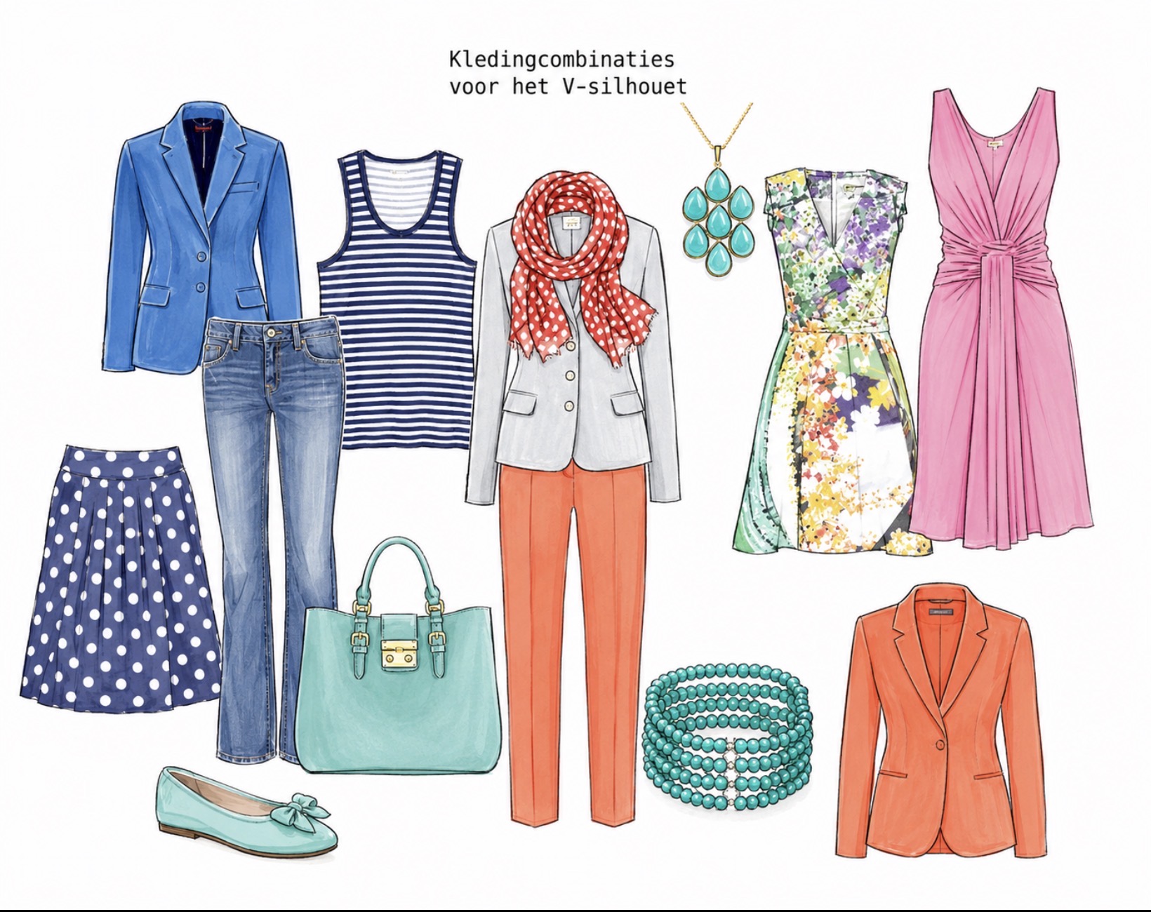 Kleding voor het V-silhouet